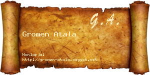 Gromen Atala névjegykártya